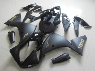 2009-2011 Yamaha YZF R1 Motorcycle Fairings - Glossy Black Matte Black Gold Decals Australia