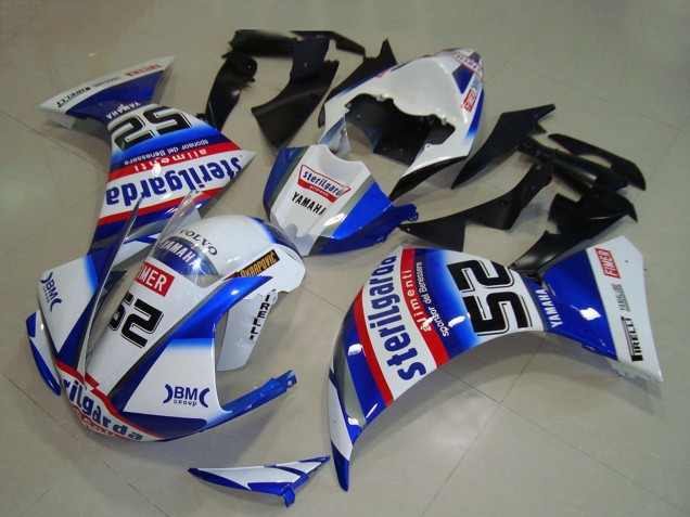 2009-2011 Yamaha YZF R1 Motorcycle Fairings - White Blue Red Black Sterilgarda Australia