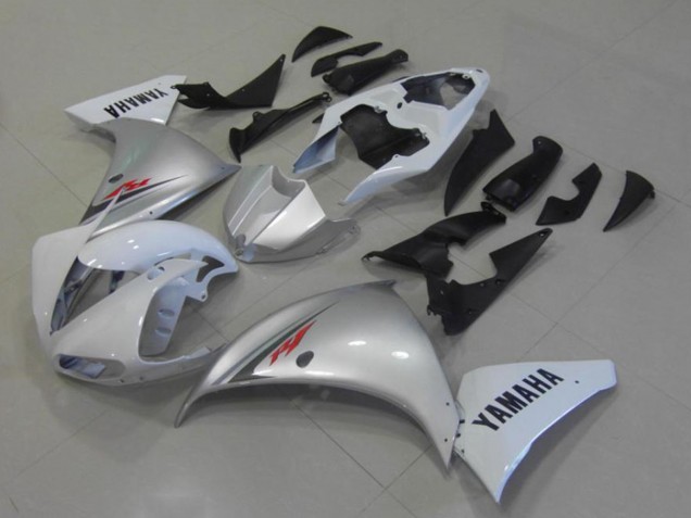2009-2011 Yamaha YZF R1 Motorcycle Fairings - White Silver Australia