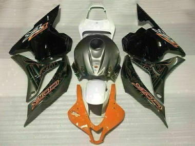 2009-2012 Honda CBR600RR Motorcycle Fairings - White Orange Glossy Black Australia
