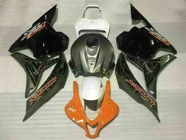 2009-2012 Honda CBR600RR Motorcycle Fairings - White Orange Glossy Black Australia