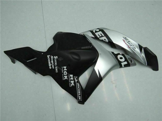 2009-2012 Honda CBR600RR Motorcycle Fairings - Silver Matte Black Repsol Australia
