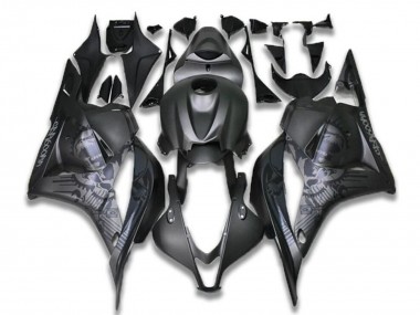 2009-2012 Honda CBR600RR Motorcycle Fairings - Black Grey Skull Australia