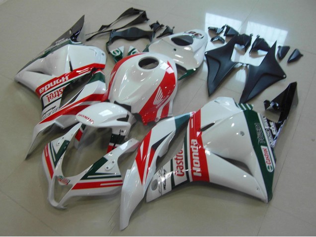 2009-2012 Honda CBR600RR Motorcycle Fairings - White Red Green Castrol Australia
