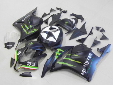2009-2012 Honda CBR600RR Motorcycle Fairings - Matte Black Blue Green Monster Australia