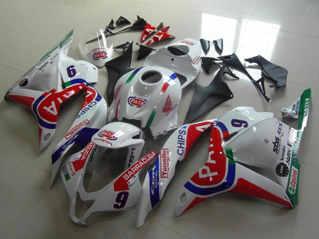 2009-2012 Honda CBR600RR Motorcycle Fairings - White Blue Red Pata Australia
