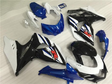 2009-2016 Suzuki GSXR 1000 Full Motorcycle Fairing Kits - White Blue Black Australia