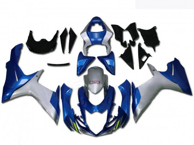 2011-2024 Suzuki GSXR 600/750 Motorcycle Fairings - Silver Blue Australia
