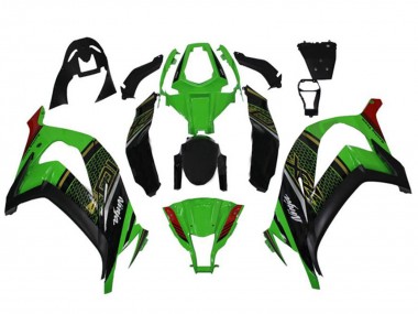 2011-2015 Kawasaki ZX10R Motorcycle Fairings - Green Glossy Black Red Honeycomb Australia