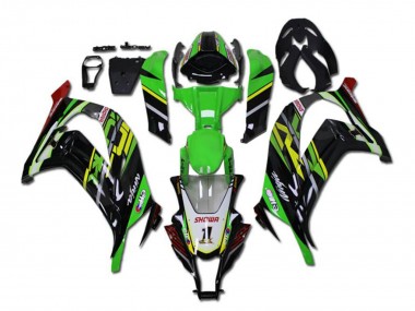 2011-2015 Kawasaki ZX10R Motorcycle Fairings - Green Yellow Glossy Black Red Showr 1 Australia