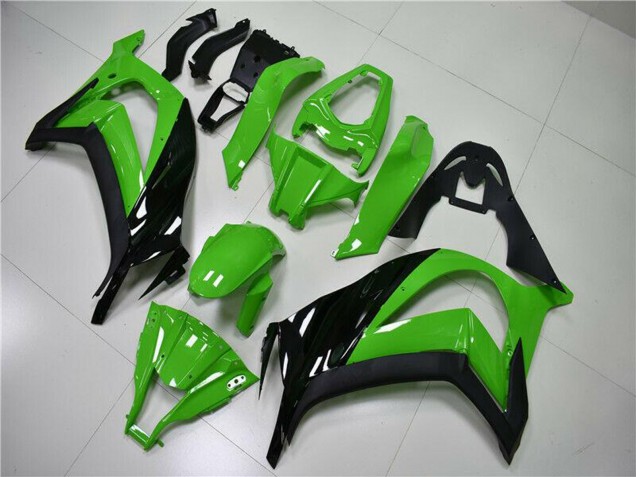 2011-2015 Kawasaki ZX10R Motorcycle Fairing - Green Glossy Black Australia