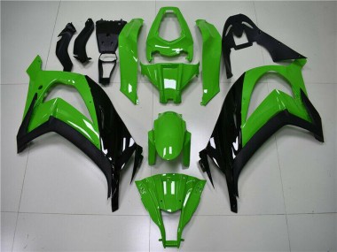 2011-2015 Kawasaki ZX10R Motorcycle Fairing - Green Glossy Black Australia