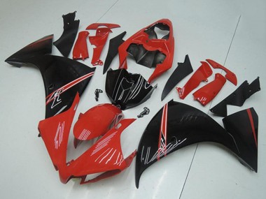 2012-2014 Yamaha YZF R1 Motorcycle Fairings - Red Glossy Black Australia