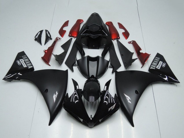2012-2014 Yamaha YZF R1 Motorcycle Fairings - Glossy Black Matte Black Red Australia