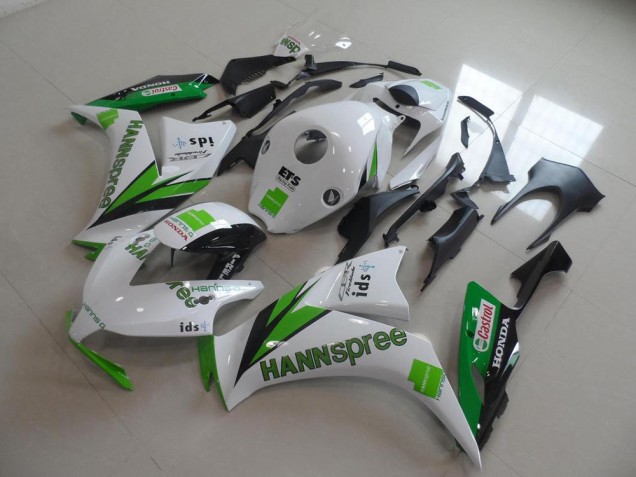 2012-2016 Honda CBR1000RR Motorcycle Fairings - White Green Glossy Black Hannspree Australia