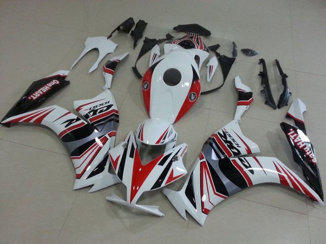 2012-2016 Honda CBR1000RR Motorcycle Fairings - White Red Silver Black One Heart Australia