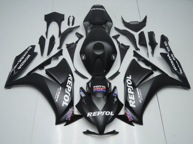 2012-2016 Honda CBR1000RR Motorcycle Fairings - Matte Black White Repsol HRC Australia
