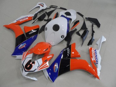 2012-2016 Honda CBR1000RR Motorcycle Fairings - White Blue Orange Glossy Black TT Legends 6 Australia