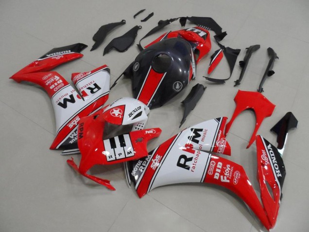 2012-2016 Honda CBR1000RR Motorcycle Fairings - White Red Glossy Black Rpm Australia