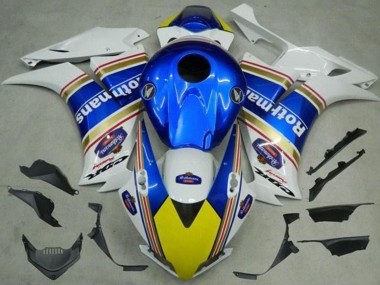 2012-2016 Honda CBR1000RR Motorcycle Fairings - White Blue Yellow Rothmans Australia