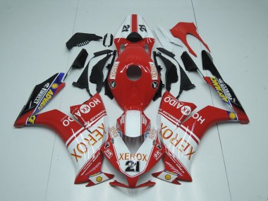 2012-2016 Honda CBR1000RR Motorcycle Fairings - White Red Glossy Black Xerox 21 Australia