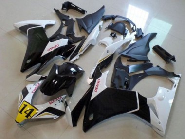 2013-2015 Honda CBR500R Motorcycle Fairings - White Yellow Glossy Black DENSO Australia