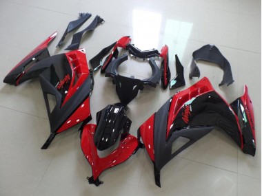 2013-2018 Kawasaki ZX300R Motorcycle Fairings - Red Glossy Black Matte Black Australia