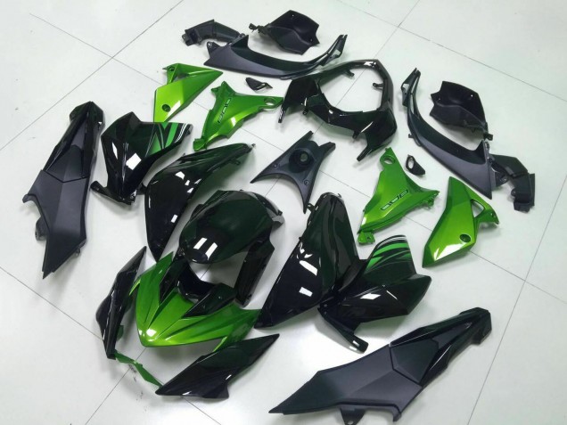 2013-2018 Kawasaki Z800 Motorcycle Fairing - Green Glossy Black Australia