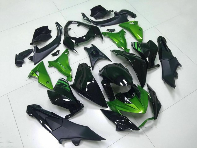 2013-2018 Kawasaki Z800 Motorcycle Fairing - Green Glossy Black Australia