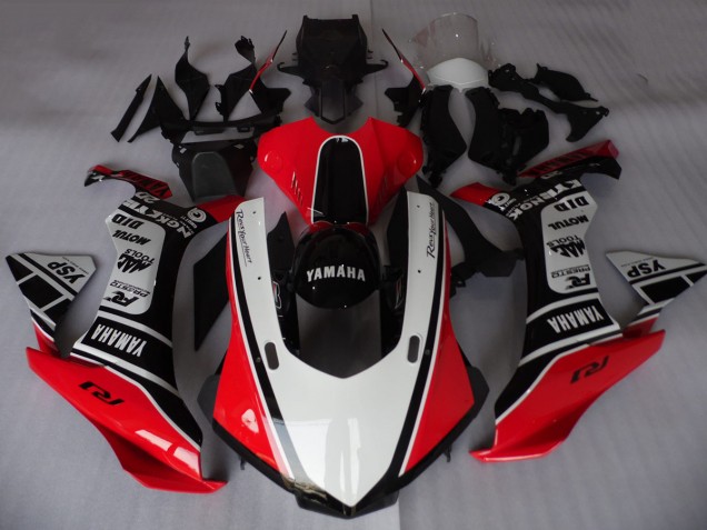 2015-2019 Yamaha YZF R1 Motorcycle Fairings - White Red Black Motul YSP Australia