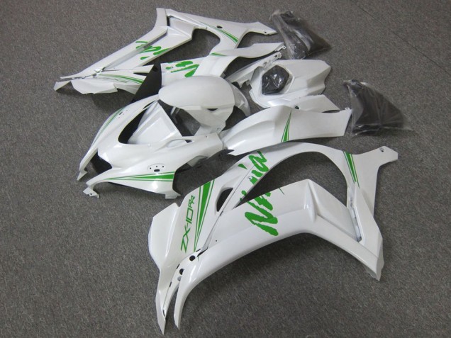 2016-2020 Kawasaki ZX10R Motorcycle Fairing - Pearl White Green Australia