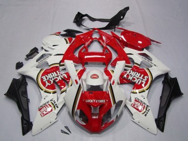 2009-2014 BMW S1000RR Motorcycle Fairings - White Red Lucky Strike Australia