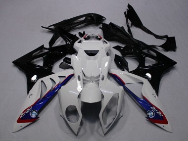 2009-2014 BMW S1000RR Motorcycle Fairings - White Blue Glossy Black Australia