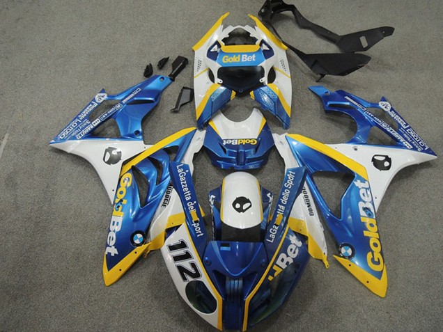 2009-2014 BMW S1000RR Motorcycle Fairings - White Yellow Blue GoldBet 112 Australia