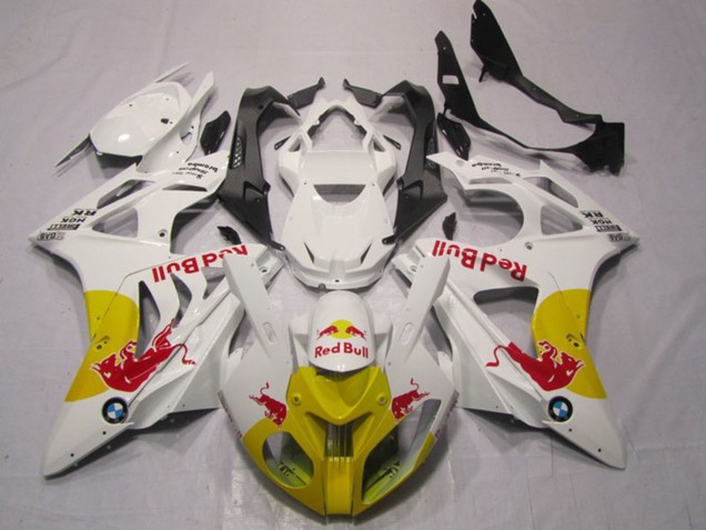 2009-2014 BMW S1000RR Motorcycle Fairings - White Yellow Red Bull Australia