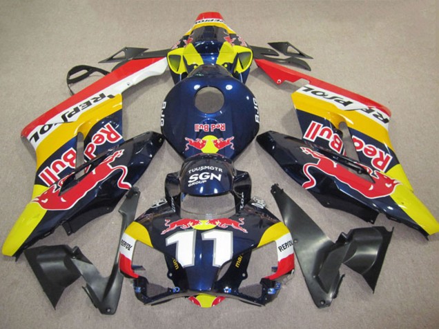 2004-2005 Honda CBR1000RR Motorcycle Fairings - Yellow Blue White Red Bull Repsol 11 Australia