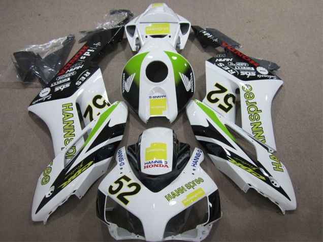 2004-2005 Honda CBR1000RR Motorcycle Fairings - White Yellow Green Black Hannspree 52 Australia