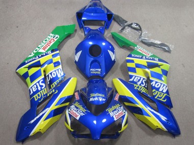 2004-2005 Honda CBR1000RR Motorcycle Fairings - Blue Yellow Green Telefonica MoviStar Castrol Australia