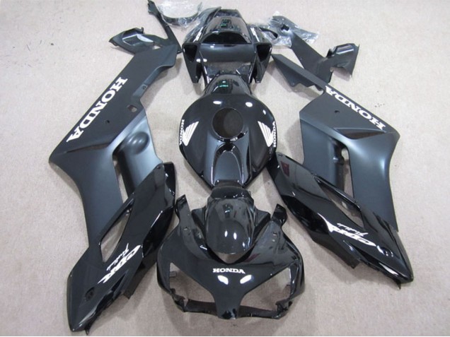 2004-2005 Honda CBR1000RR Motorcycle Fairings - Glossy Black Matte Black White Decals Australia