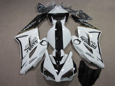 2004-2005 Honda CBR1000RR Motorcycle Fairings - White Glossy Black Pramac Australia