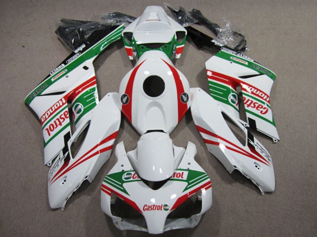 2004-2005 Honda CBR1000RR Motorcycle Fairings - White Red Green Castrol Australia
