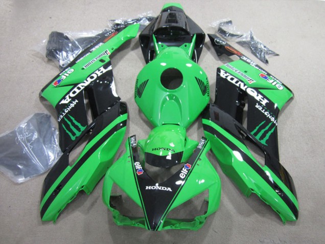 2004-2005 Honda CBR1000RR Motorcycle Fairings - Green Glossy Black Monster Australia