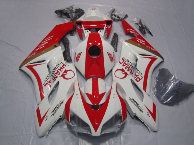 2004-2005 Honda CBR1000RR Motorcycle Fairings - White Red Pramac Australia