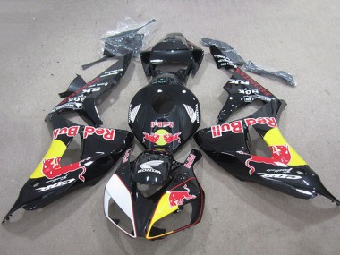 2006-2007 Honda CBR1000RR Motorcycle Fairings - Glossy Black Yellow White Red Bull Australia