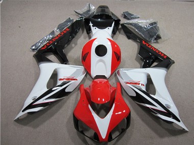 2006-2007 Honda CBR1000RR Motorcycle Fairings - White Red Glossy Black Fireblade Australia