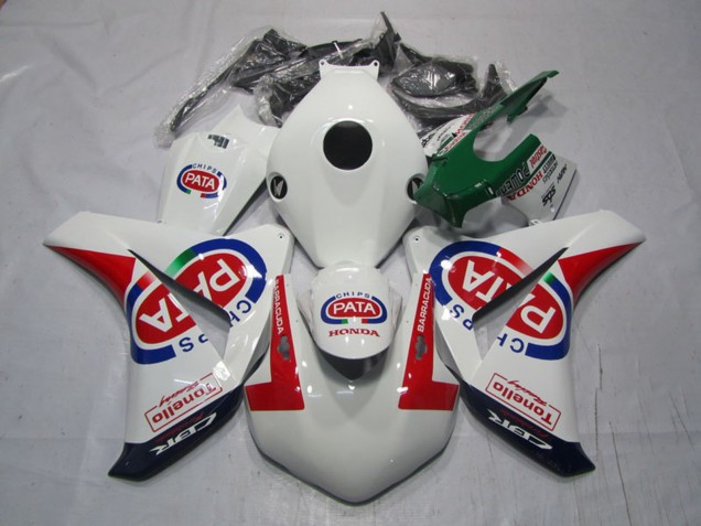 2008-2011 Honda CBR1000RR Motorcycle Fairings - White Red Blue Pata Australia