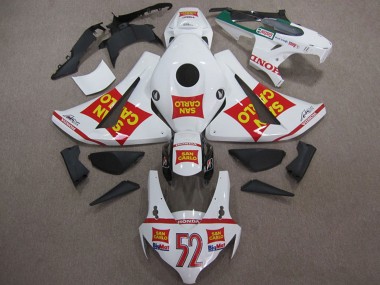 2008-2011 Honda CBR1000RR Motorcycle Fairings - White Red Yellow San Carlo 52 Australia