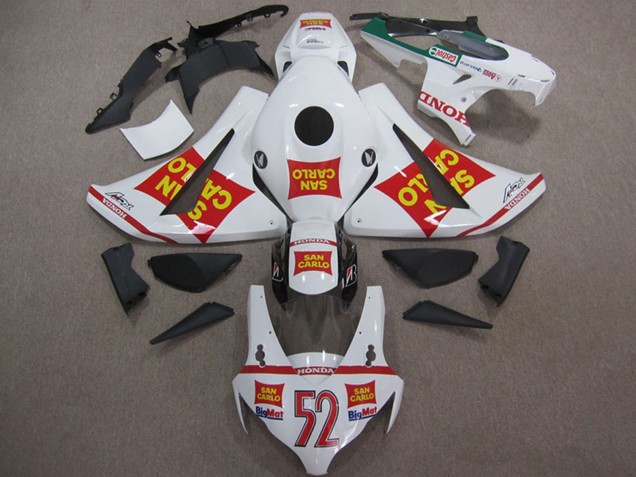 2008-2011 Honda CBR1000RR Motorcycle Fairings - White Red Yellow San Carlo 52 Australia