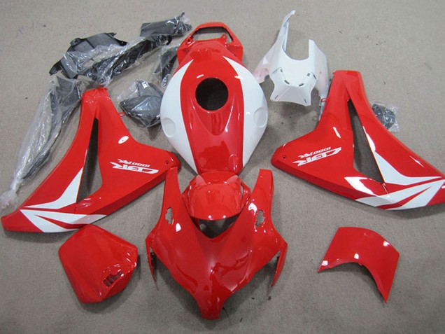 2008-2011 Honda CBR1000RR Motorcycle Fairings - White Red Fireblade Australia