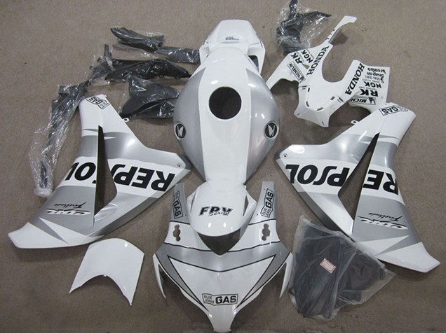 2008-2011 Honda CBR1000RR Motorcycle Fairing - White Silver Black Repsol Australia